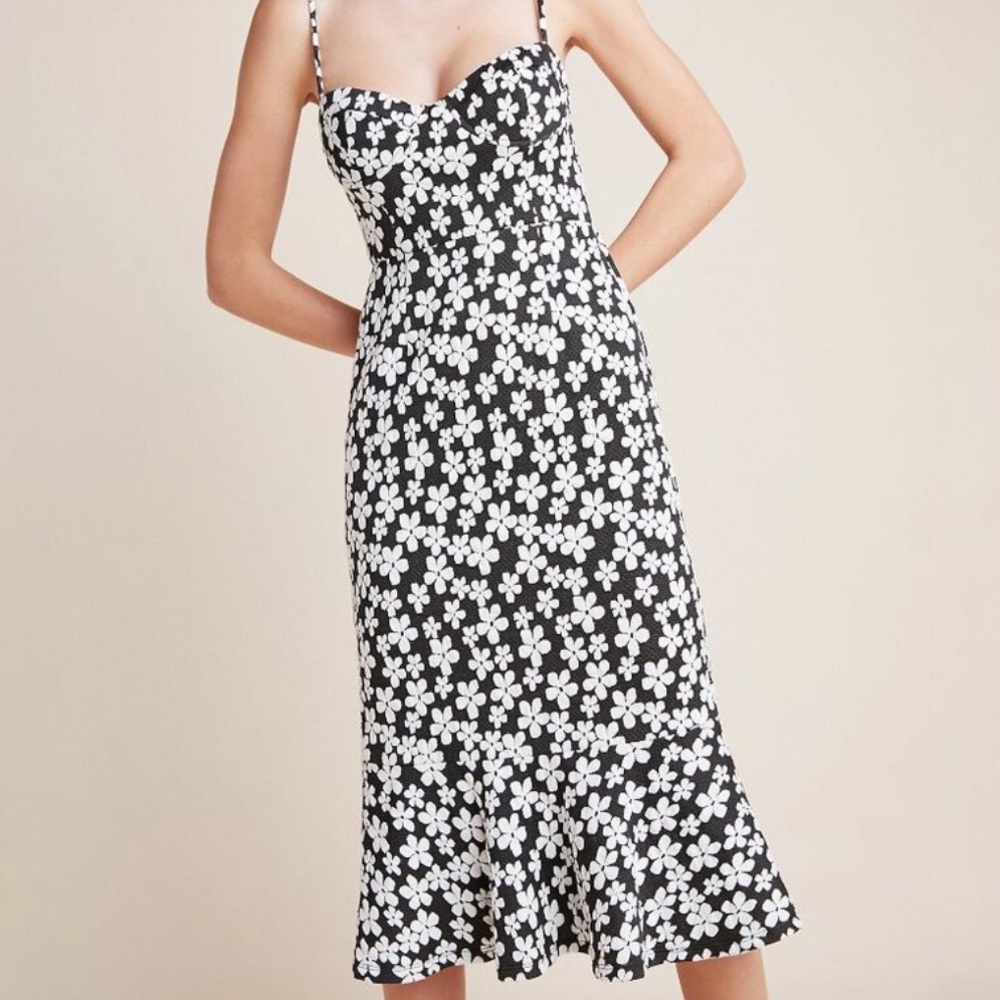NWT Hutch bodycon midi daisy dress from Anthropologie 0P